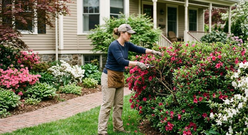 Azalea Pruning in Rockwall, TX